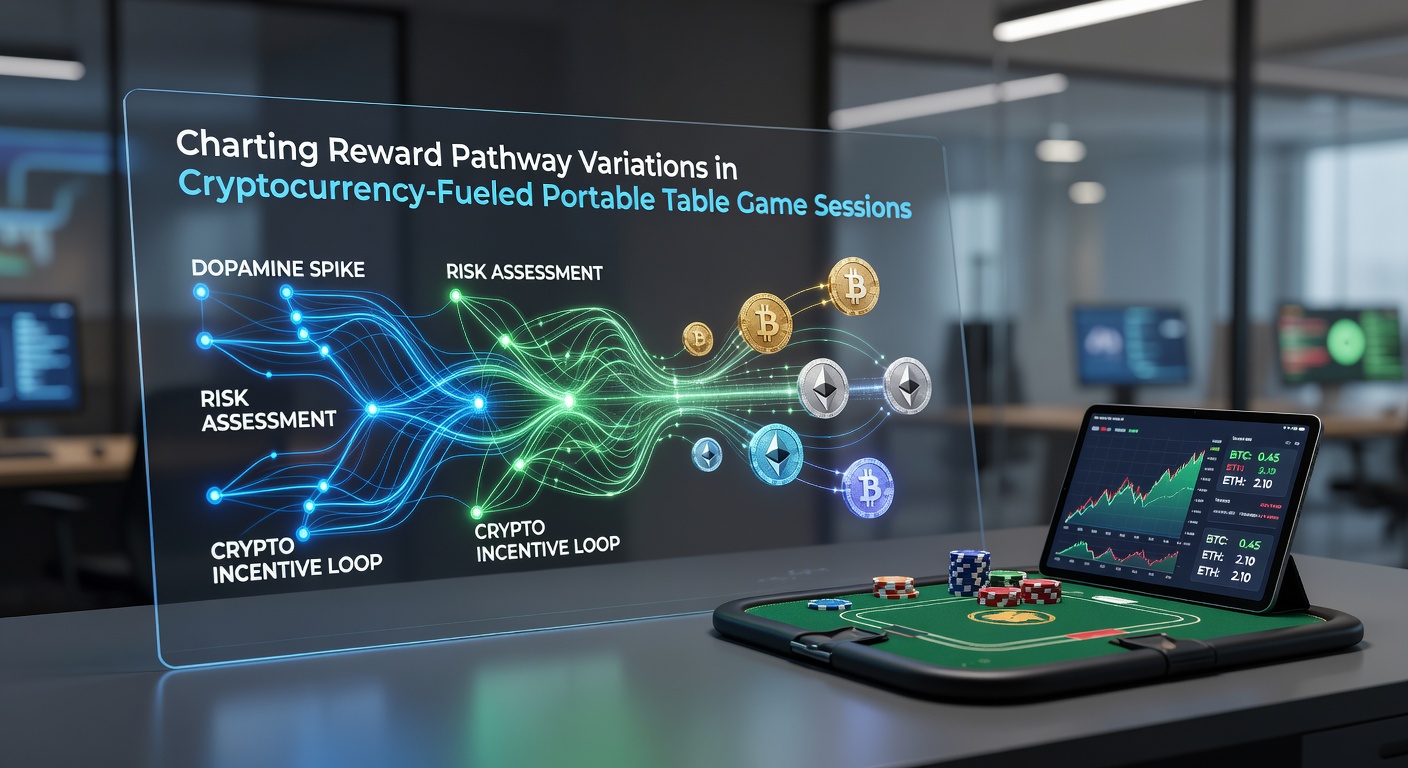Mobile device displaying cryptocurrency table game interface with reward tracking overlays