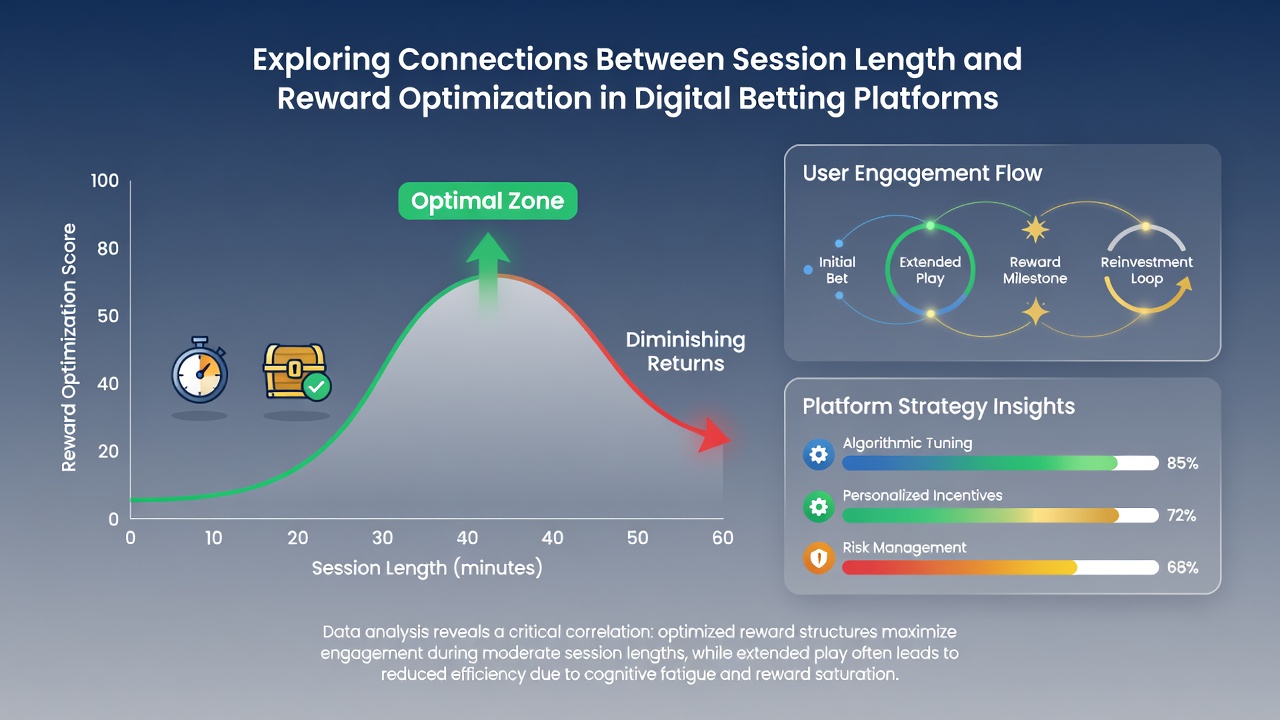Analytics dashboard displaying session length distributions and corresponding reward optimization metrics