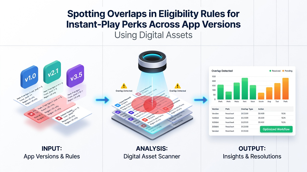 Blockchain transaction logs and app version comparison charts highlighting eligibility overlaps for instant-play rewards