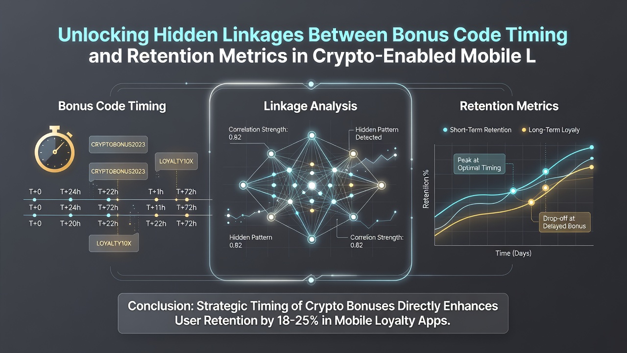 Heatmap visualization of bonus code timing effects on retention metrics within mobile crypto live gaming platforms